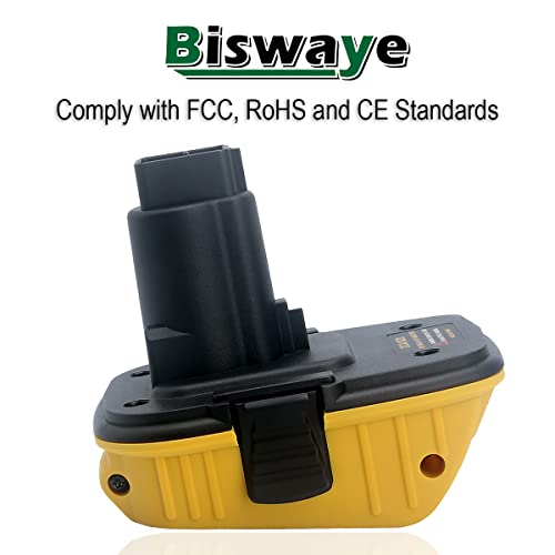 Biswaye 2-Pack DCA1820 Adapter Replacement for DEWALT 18V to 20V Battery, Compatible with Dewalt 20V Battery DCB206 DCB201 DCB609 to 18V XRP Battery DC9096 DC9098 DW9096 DW9099