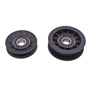 v-idler pulley & flat pulley kit gx20286 gx20287 replacement for john deere 102 105 108 125 145 7760
