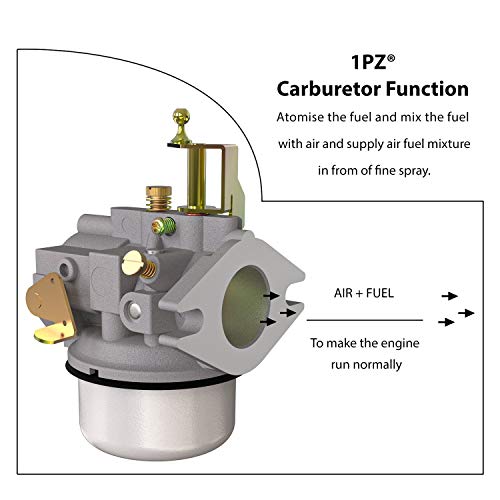 1PZ UMK-201 Carburetor for Kohler K321 and K341 Cast Iron Engine 14hp 16hp John Deer Tractor Engine Carb (Extra Thick Gasket)