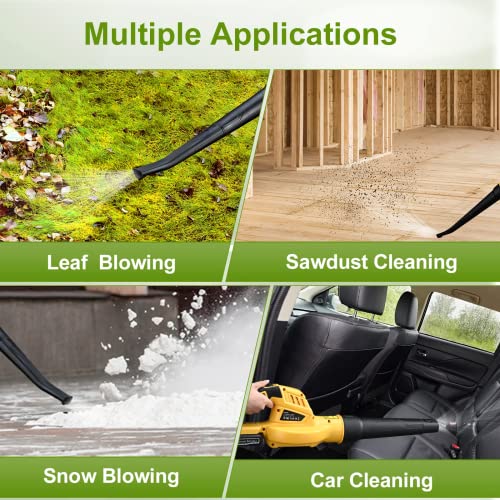 OMOTE Cordless Leaf Blower, 20V 2.0Ah Battery and Charger Included, Low Noise, Lightweight Leaf Blower Battery-Operated with One Button Control, Air Blowers for Lawn Care, Leaves and Snow Blowing