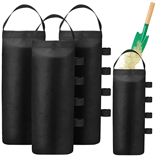 Zhengmy Heavy Sand Bags Canopy Tent Weights Black Sandbag Iron Shovel Windproof Polyester for Outdoor Sunshade Umbrella Fix Supplies (8 Pieces)