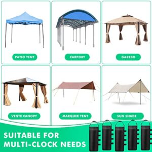 Zhengmy Heavy Sand Bags Canopy Tent Weights Black Sandbag Iron Shovel Windproof Polyester for Outdoor Sunshade Umbrella Fix Supplies (8 Pieces)