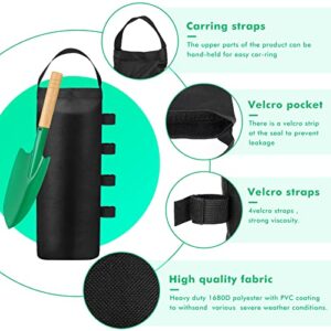 Zhengmy Heavy Sand Bags Canopy Tent Weights Black Sandbag Iron Shovel Windproof Polyester for Outdoor Sunshade Umbrella Fix Supplies (8 Pieces)