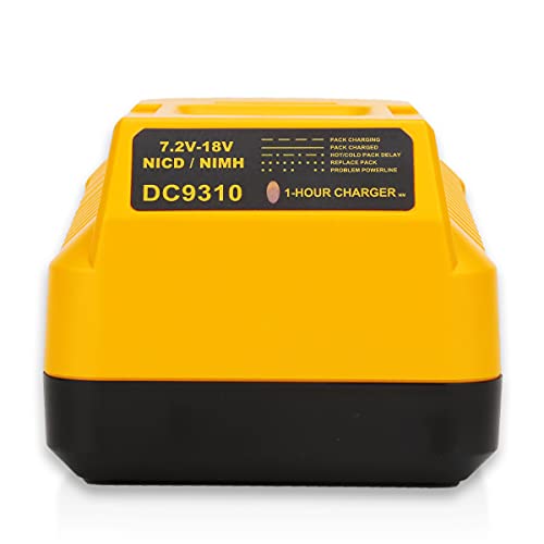 energup DC9310 Fast Battery Charger for Dewalt 7.2V-18V XRP NI-CD NI-MH Battery DC9096 DC9098 DC9099 DC9091 DC9071 DE9057 DW9096 DW9094 DW9072