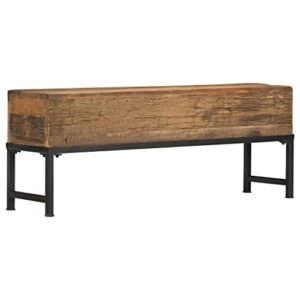 vidaXL Bench Wooden Bench Hallway Dinner Dining Entryway Bench Living Room Bedroom Home House Seating Funiture 47.2" Solid Reclaimed Wood