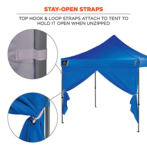 Ergodyne SHAX 6096 Tent Sidewall with Zipper Opening, Fits 10ft x 10ft Pop Up Canopy Tents,Blue