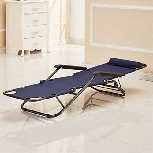 XZGDEN Lightweight Sun Lounger Reclining Folding Gravity Bed Headrest Garden