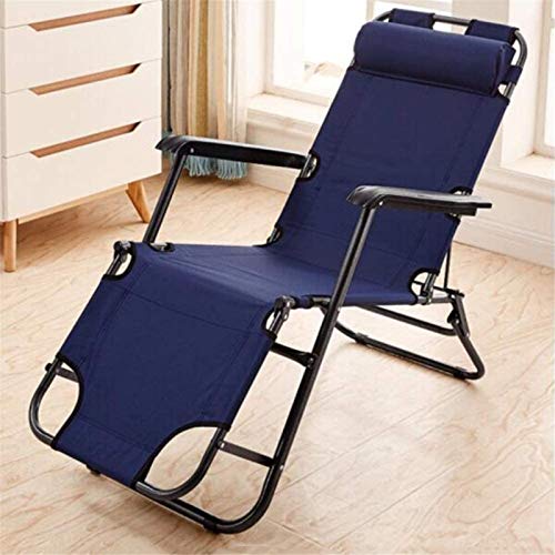 XZGDEN Lightweight Sun Lounger Reclining Folding Gravity Bed Headrest Garden