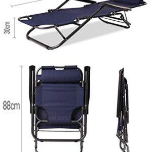 XZGDEN Lightweight Sun Lounger Reclining Folding Gravity Bed Headrest Garden