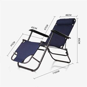 XZGDEN Lightweight Sun Lounger Reclining Folding Gravity Bed Headrest Garden