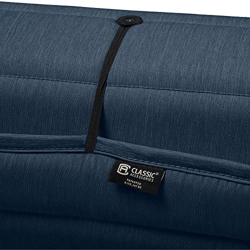 Classic Accessories Storigami Water-Resistant 74 x 23 Inch Chaise Lounge Cushion, Heather Indigo, Patio Cushion