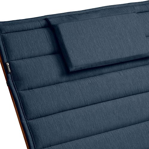 Classic Accessories Storigami Water-Resistant 74 x 23 Inch Chaise Lounge Cushion, Heather Indigo, Patio Cushion