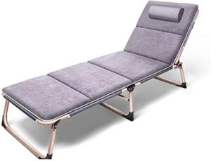 xzgden lightweight folding lounger chairs portable metal sunbed household office garden patio beach outdoor lounger chairs-4