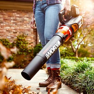 WORX 40V WORXAIR Turbine WG584.1 Cordless Leaf Blower (430CFM ), Brushless Motor 2*4.0Ah Batteries and Charger Included