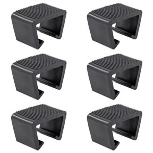 biaungdo 6 pcs outdoor furniture clips, patio sofa rattan clips sectional module couch wicker furniture clips connector clamps fasteners clips for outdoor, patio(black,6.5×3.8×4.3cm)