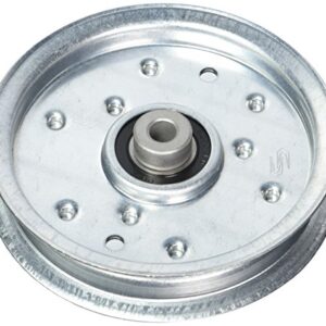 MaxPower 332511B Flat Idler Pulley for MTD, Cub Cadet, Troy-Bilt, Replaces OEM no. 956-04129, 753-08171, 756-04129, Silver