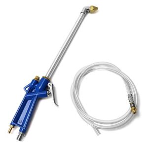 qwork air blow gun pneumatic engine cleaning gun with 4ft hose, cleaning degreaser sprayer tool