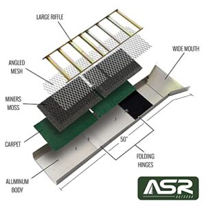 ASR Outdoor 50" Gold Sluice Box Folding Aluminum Gold Prospecting Equipment