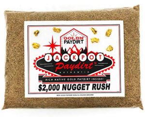 jackpot ‘2k nugget rush’ gold paydirt panning pay dirt bag – gold prospecting concentrate