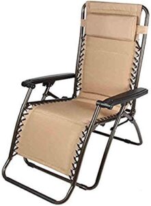 xzgden lightweight mahanz sun lounger camping chairs zero gravity lounge chair with pillow adjustable folding recliner outdoor patio chair brown