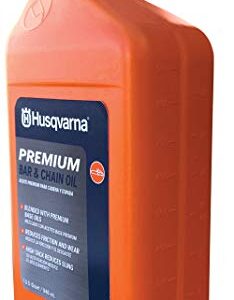 Husqvarna X-Guard Premium All Season Mineral Bar and Chain Oil, Chainsaw Oil for Superior Cutting Equipment Protection in All Conditions, 1 Quart Bottle