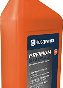 Husqvarna X-Guard Premium All Season Mineral Bar and Chain Oil, Chainsaw Oil for Superior Cutting Equipment Protection in All Conditions, 1 Quart Bottle