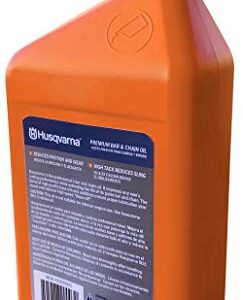 Husqvarna X-Guard Premium All Season Mineral Bar and Chain Oil, Chainsaw Oil for Superior Cutting Equipment Protection in All Conditions, 1 Quart Bottle