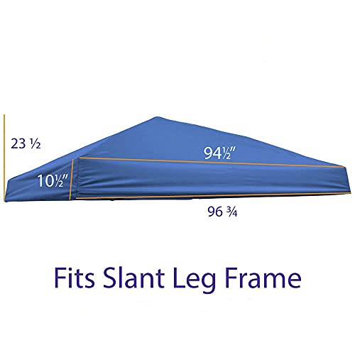 IMPACT CANOPY 021400003 Impact Quest, Fits 10' x 10' Slant Leg Pop Up, Blue Replacement Canopy Top