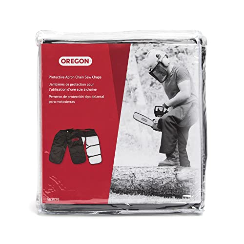 Oregon Protective Chainsaw Chaps for Cutting and Logging, 8 Layers Lightweight, Breathable Material, One Size Fits All, Black (563979)