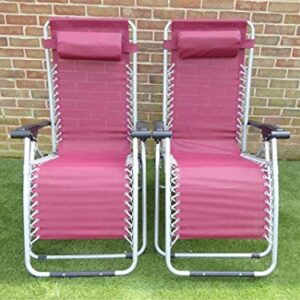 XZGDEN Lightweight Gardens Set of 2 Garden Sun Lounger Relaxer Recliner Garden Chair Many Colours