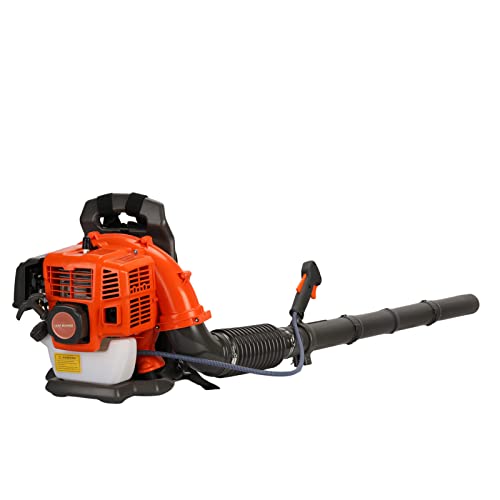 Backpack Leaf Blower Gas Powered - 52CC 550CFM 2 Stroke Backpack Gas Powered Leaf Blower, Grass Lawn Blower Air Cooling Gasoline Backpack Grass Blower, Backpack Snow Blower for Garden (52CC)