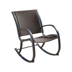 christopher knight home gracie’s kd rocking chair, dark brown ridged