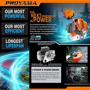 PROYAMA 42.7cc Gas Weed Wacker, 3 in 1 Weed Eater Gas Powered, Brush Cutter and Gas String Trimmer 2-Cycle Extreme Duty, Grass Trimmer 2023 Upgraded