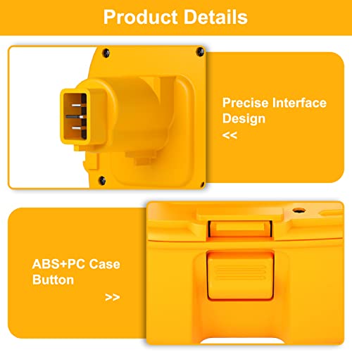 [Upgraded to 4.5Ah]2Pack DC9098 DC9096 Battery Compatible with Dewalt 18 volt Battery Replacement DC9099 DC970 Ni-Mh DW9095 DW9096 DW9098 DW9099 DE9039 DE9095 DE9096 DE9098 for dewalt 18v xrp battery