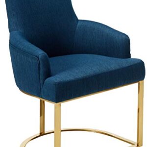 Christopher Knight Home Eric MacMillan Modern Glam Fabric Chair, Navy Blue