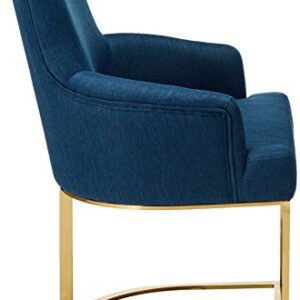 Christopher Knight Home Eric MacMillan Modern Glam Fabric Chair, Navy Blue