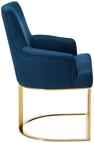 Christopher Knight Home Eric MacMillan Modern Glam Fabric Chair, Navy Blue