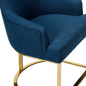 Christopher Knight Home Eric MacMillan Modern Glam Fabric Chair, Navy Blue