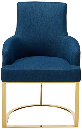 Christopher Knight Home Eric MacMillan Modern Glam Fabric Chair, Navy Blue