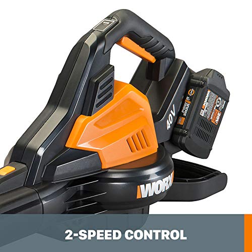 Worx 40V 4.0Ah Cordless Leaf Blower/Vac/Mulcher Power Share - WG583 (Batteries & Charger Included)