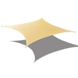 alion home 10′ x 10′ waterproof woven sun shade sail in vibrant colors (desert sand)