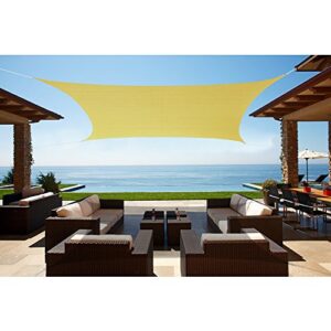 Alion Home 10' x 10' Waterproof Woven Sun Shade Sail in Vibrant Colors (Desert Sand)