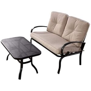 9rit_shop perfect patio, garden, lawn, deck, poolside and other outdoors 2 pcs cushioned coffee table seat