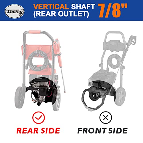 TOOLCY 7/8" Shaft Vertical Pressure Washer Pump - Max 3100 PSI @ 2.5 GPM OEM & Power Washer Pump for Gas Washer - Pre-Filling Gear Oil - More Replacements: Simpson, Ryobi, Honda, etc.