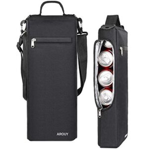 arouy golf cooler bag – golf accessories for men and small soft cooler bags insulated beer cooler holds a 6 pack of cans or two bottles of wine, golf sports bags