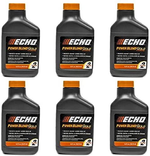 Echo Products Echo 6450002G Power Blend Gold Oil Mix 50:1 for 2-stroke/2cycle Outdoor Power Equipment, High-Performance Semi-Synthetic, Low Smoke Emission 5.2 fl oz (6 Pack)