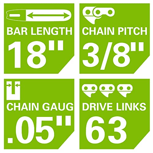 Greenworks 18-Inch Replacement Chainsaw Chain 29152