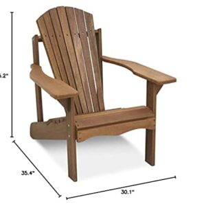 Furinno FG16918 Tioman Hardwood Patio Furniture Adirondack Chair in Teak Oil, Large, Natural
