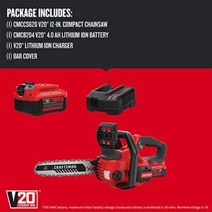 CRAFTSMAN V20* Cordless Chainsaw, 12-Inch (CMCCS620M1)