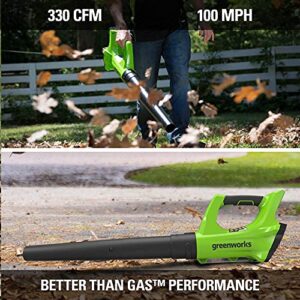 Greenworks 24V Axial Blower (100 MPH/330 CFM), 2Ah Battery and Charger 2400702 (Gen 1)